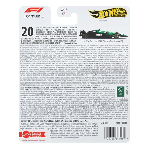 Hot Wheels Premium Kick Sauber F1 Team (#5) Vehicle