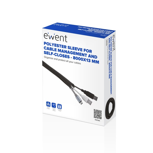 Ewent EW1561 kabelorganisator Universel Kabelmuffe Sort 1 stk
