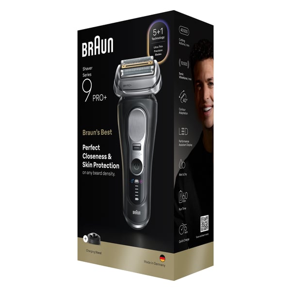 Braun Series 9 Pro+ 9610S rakapparater för män Folierakapparat Trimmer Svart