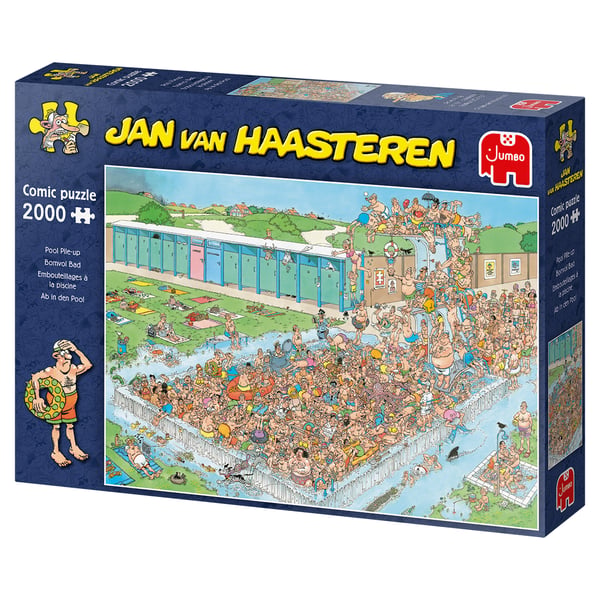 Jan van Haasteren Pool Pile-Up 2000 pcs Puslespil 2000 stk Tegneserier