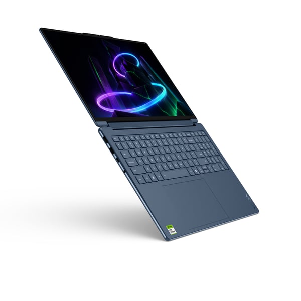 Lenovo Yoga 9 2-in-1 16N1X11 Copilot+ PC NVIDIA RTX Spark N1X Hybrid (2-i-1) 40,6 cm (16") Berøringsskærm 2.8K 32 GB LPDDR5x-SDRAM 1 TB SSD Wi-Fi 7 (802.11be) Windows 11 Home Blå Fransk