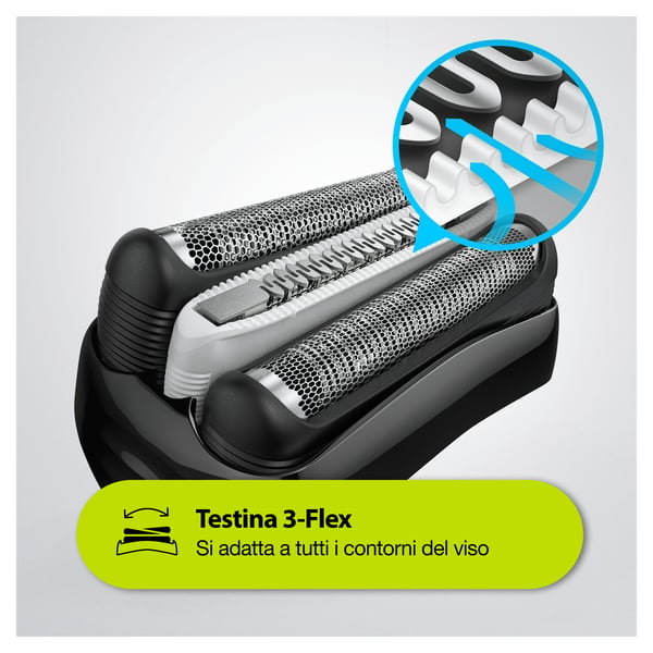Braun Series 3 Shave&Style 3010BT Folierakapparat Trimmer Svart, Blå