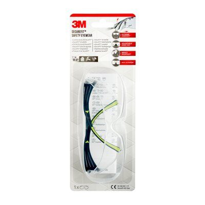 3M SF4000CC1 skyddsglasögon Plast Svart, Grön