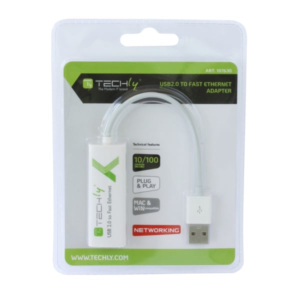 Techly IDATA ADAP-USB2TY2 netværkskort Ethernet 100 Mbit/s