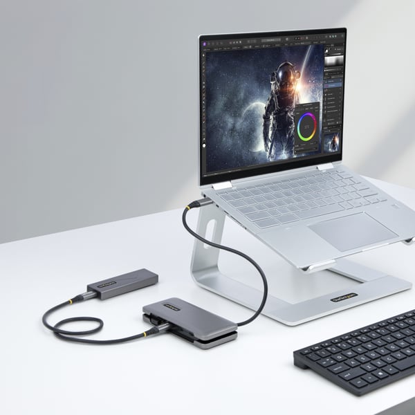 StarTech.com 4-porttinen USB-C-keskitin, 1x USB-A ja 3x USB-C-porttia, USB 3.1 10 Gbps, väylävirta, USB Type C