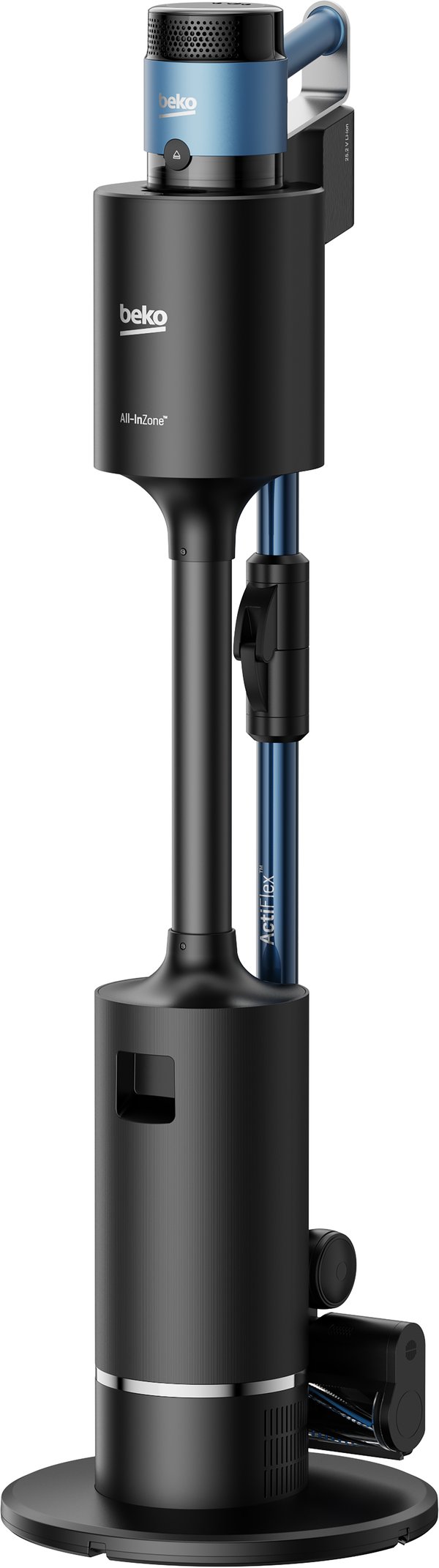 Beko VRT96425VD upprättstående dammsugare och elektrisk sopborste Skaftdammsugare Batteri Torr MIF, HEPA Utan påse 2,5 l 450 W Svart, Blå