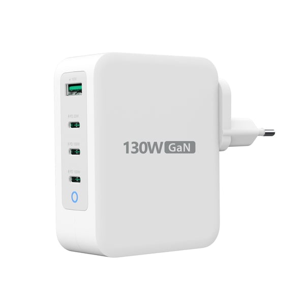 j5create JUP43130E-EN - 130W GaN 4-ports USB-C®-oplader - EU