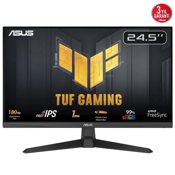 ASUS TUF Gaming VG259Q3A tietokoneen litteä näyttö 62,2 cm (24.5") 1920 x 1080 pikseliä Full HD LED Musta ASUS TUF Gaming VG259Q3A tietokoneen litteä näyttö 62,2 cm (24.5") 1920 x 1080 pikseliä Full HD LED Musta