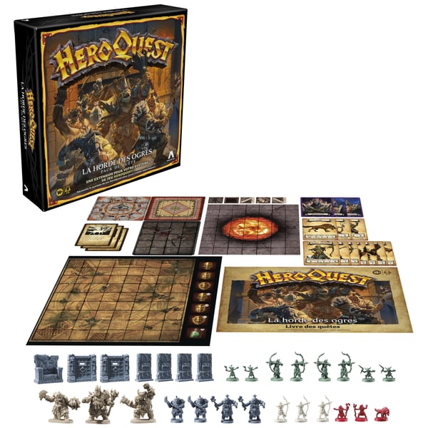 Hasbro Gaming Avalon Hill Heroquest Against the Ogre Horde-uppdragspaket
