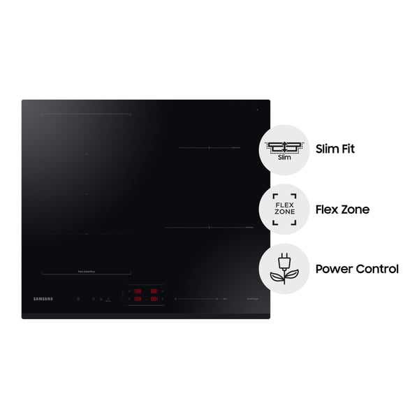 Samsung NZ64B5045GK Sort Indbygget 60 cm Zone induktionskogeplade 4 zone(s)