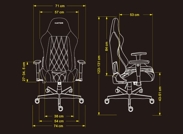 HATOR Darkside 3M Fabric Universal gamingstol Grå