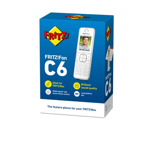 Fon C6 International DECT-puhelin Soittajan tunnistus Valkoinen