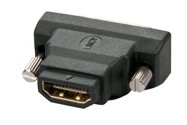 Lindy 41228 kabel kønsskifter HDMI-A FM DVI-D M Sort