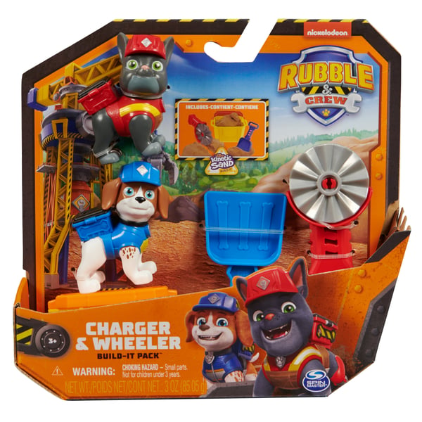 Paw Patrol Charger og Wheeler Rubble & Crew pakke med 2 figurer