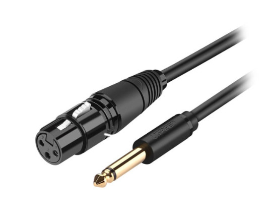 Ugreen 20719 ljudkabel 2 m 6,35mm XLR Svart