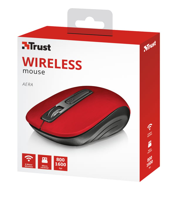 Trust Aera mus Kontor Ambidextrous RF trådløst 1600 dpi