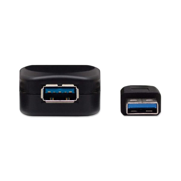 Manhattan 150712 USB-kabel USB 3.2 Gen 1 (3.1 Gen 1) 5 m USB A 5 Gbit/sek. Sort