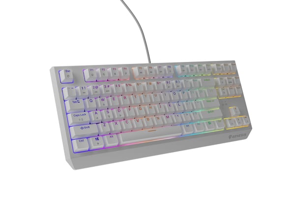 GENESIS Thor 230 TKL tastatur Spil USB + RF Wireless + Bluetooth QWERTY Hvid