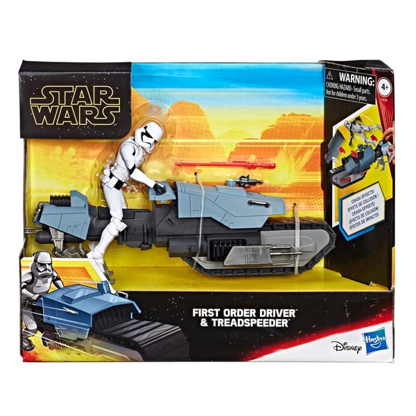 Hasbro Star Wars Galaxy of Adventures First Order Driver and Treadspeeder