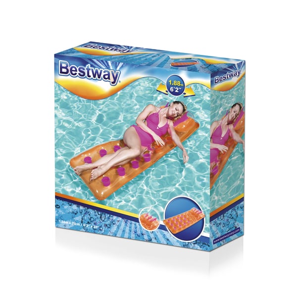 Bestway 43015 pool- och badmadrass Grön, Transparent, Gul Vinyl