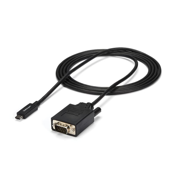 StarTech.com 2 m USB-C till VGA-kabel - 1920 x 1200 - Svart