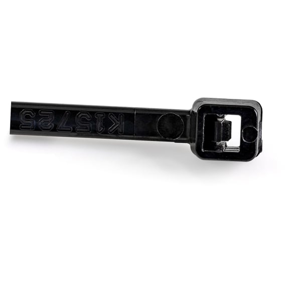 StarTech.com 1000-pack 6" (15 cm) buntband - 1/8" (3,6 mm) breda, 1-3/8" (39 mm) buntdiameter, 40 lb (18 kg) draghållfasthet, självlåsande nylonbuntband med böjd spets, UL-godkända, svarta - TAA