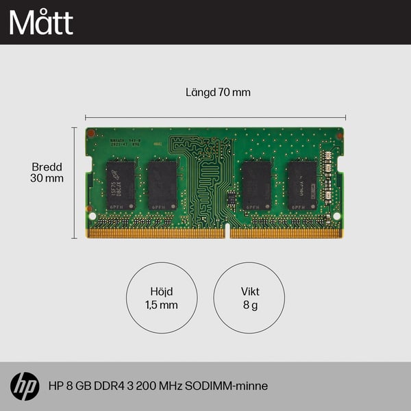 HP 8 GB DDR4 3200 SODIMM-minne