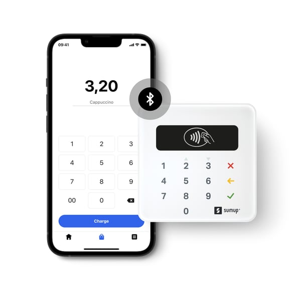 SumUp Air smartcard læser Indendørs/udendørs Bluetooth Hvid