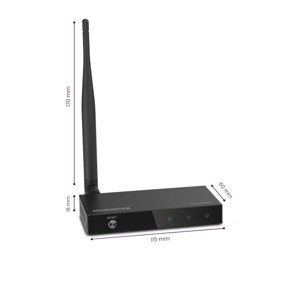 Marmitek TV Anywhere Wireless HD 2 AV-lähetin ja -vastaanotin Musta
