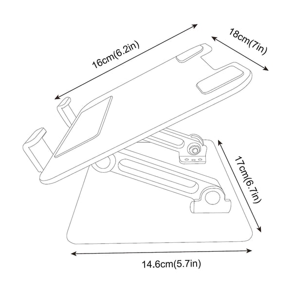 AISENS LPS4L-339 laptop stativ Stander til laptop og tablet Sølv 33 cm (13")