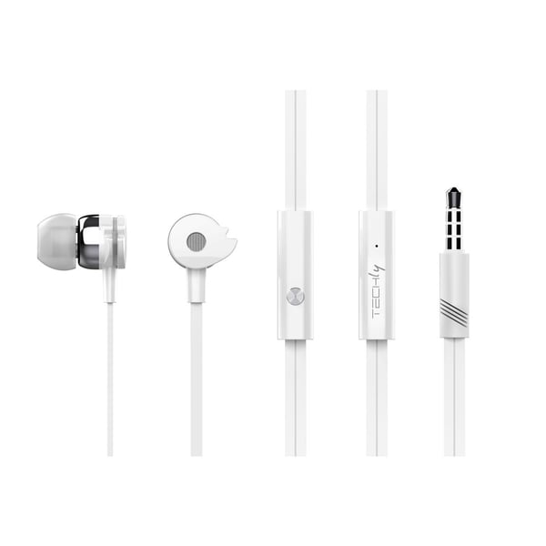 Techly SB-HP A1WHTY hovedtelefoner/headset Ledningsført I ørerne Opkald/musik Hvid