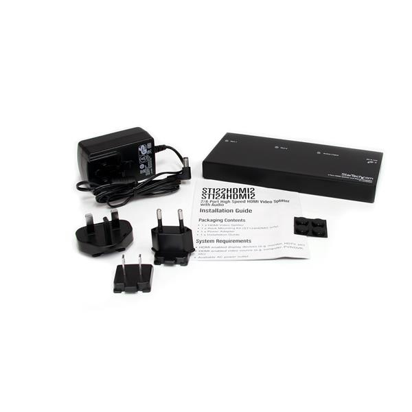 StarTech.com ST122HDMI2 video-splitter HDMI 2x HDMI