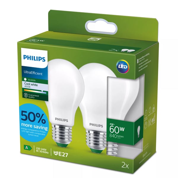 Philips 8720169325630 LED-lampe Naturlig hvid 4 W E27 A