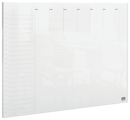 Nobo transparent akryl mini whiteboard ugentlig planner til skrivebordet eller vægmonteret, A4 Nobo transparent akryl mini whiteboard ugentlig planner til skrivebordet eller vægmonteret, A4