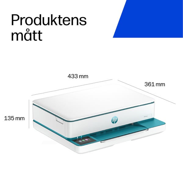 HP ENVY 6122e Trådlöst All-in-One Färg Skrivare, Instant Ink; Fotoutskrift