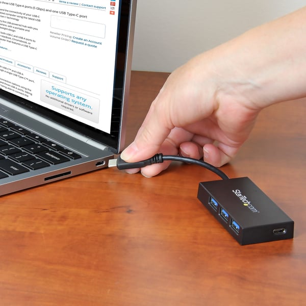 StarTech.com 4-portars USB 3.1 Gen 1-hub - USB-C till 1x USB-C och 3x USB-A
