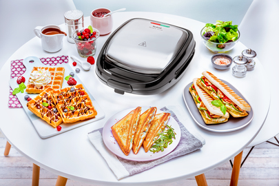 Tefal SW341D12 sandwichtoaster 700 W Sort, Rustfrit stål
