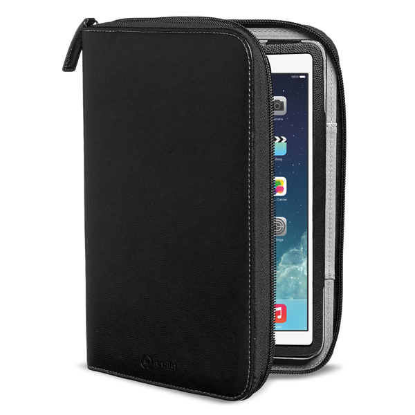 Celly ORGANIZER2501 tablet etui 24,6 cm (9.7") Lommeetui Sort
