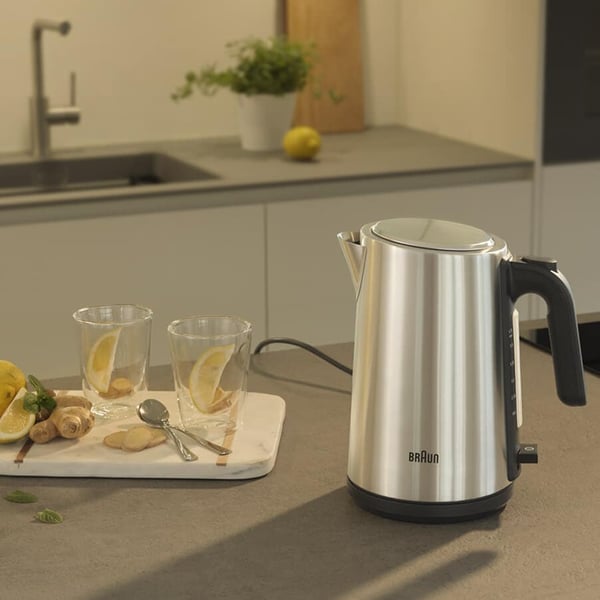 Braun WK 5200 vedenkeitin 1,7 L 2200 W Ruostumaton teräs, Musta