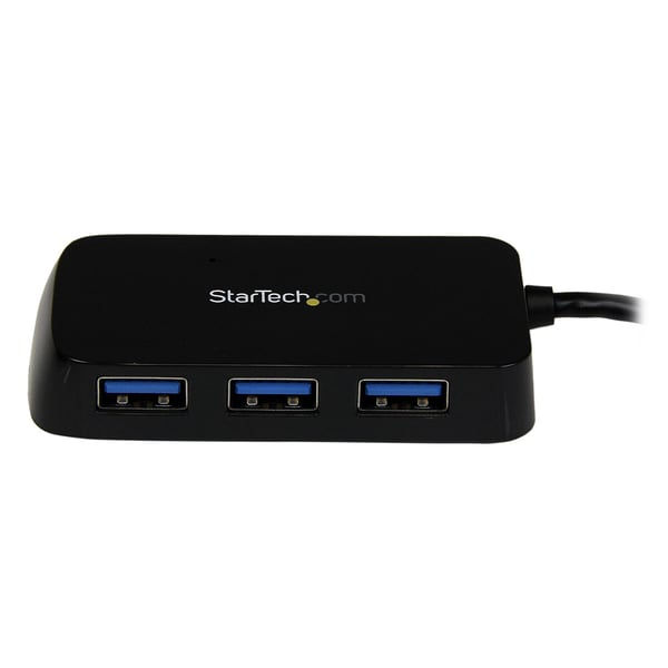StarTech.com Bärbar SuperSpeed mini USB 3.0-hubb med 4 portar - 5Gbps - Svart
