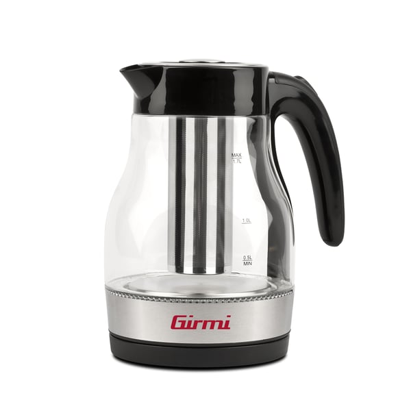 Girmi BL51 vedenkeitin 1,7 L 2200 W Musta, Ruostumaton teräs, Läpinäkyvä