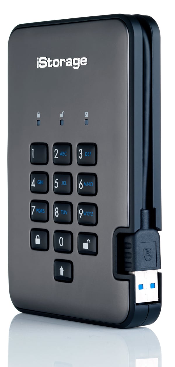 iStorage diskAshur PRO2 ulkoinen kovalevy 5 TB 5400 RPM 2.5" USB A-tyyppi 3.2 Gen 1 (3.1 Gen 1) Musta