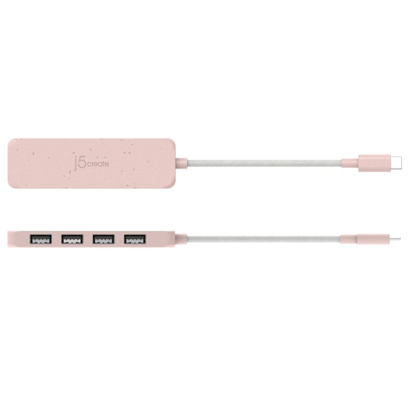 j5create Miljövänlig USB-C till 4-portars typ-A Gen 2-hubb