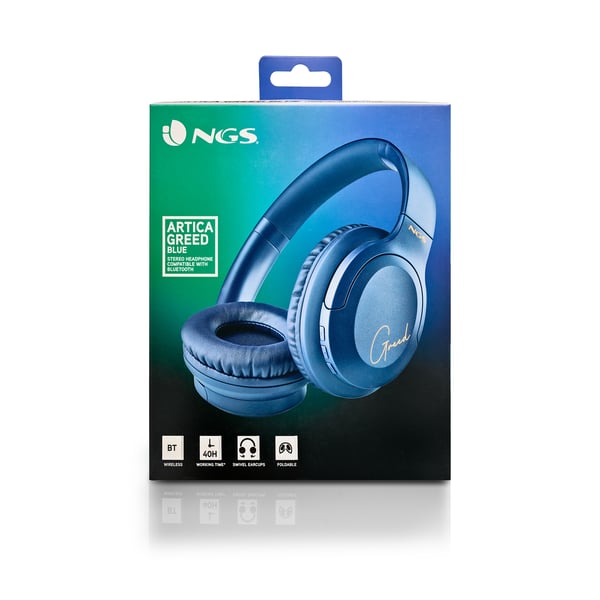 NGS ARTICA GREED Hovedtelefoner Kabel & trådløs Headset Opkald/musik USB Type-C Bluetooth Blå