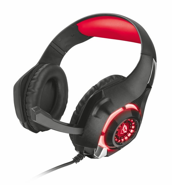 Trust GXT 313 Headset Kabel Huvudband Spela Svart, Röd