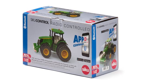 Siku John Deere 7290R radio-ohjattava (RC) malli traktori Sähkömoottori 1:32