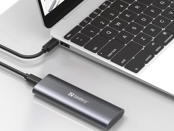 Sandberg 136-39 tallennusaseman kotelo SSD-kotelo Musta M.2