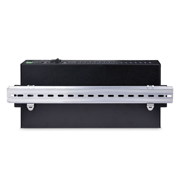 StarTech.com 16-Port Industriell USB 3.0 Hub 5Gbps, Metall, DIN/Yt-/Rackmonterbar, ESD-skydd