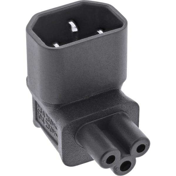 InLine 16723G strømstik adapter C14 C5 Sort