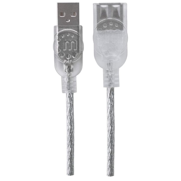 Manhattan 336314 USB-kabel USB 2.0 1,8 m USB A 0,48 Gbit/sek. Sølv